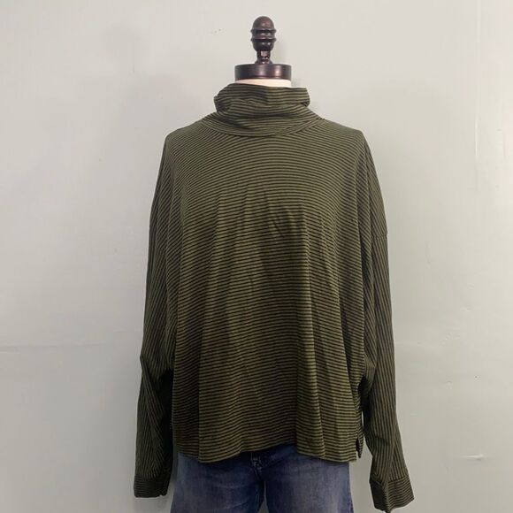 Vintage Mock Neck Back Button Long Sleeve Blouse - Picture 1 of 6